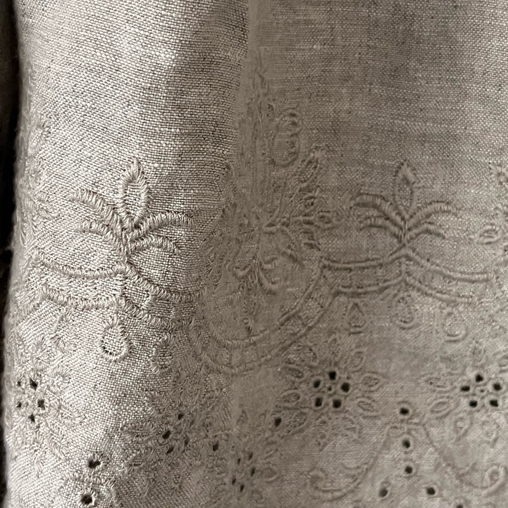 Chicos 3 (XL) Oatmeal Linen Skirt - Picture 3 of 4